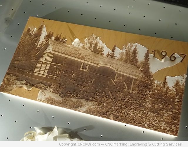 cottage-original CNC Laser Engraving a Wood Cottage