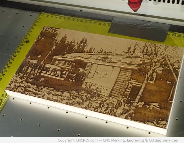 wood-cottage-2 CNC Laser Engraving a Wooden Cottage on Wood