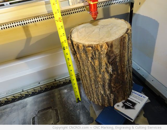 cnc-laser-wood-log-4 CNC Laser Engraving a Wood Log Top