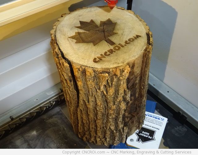 laser-engrave-wood-log-1 CNC Laser Engraving A Wooden Log