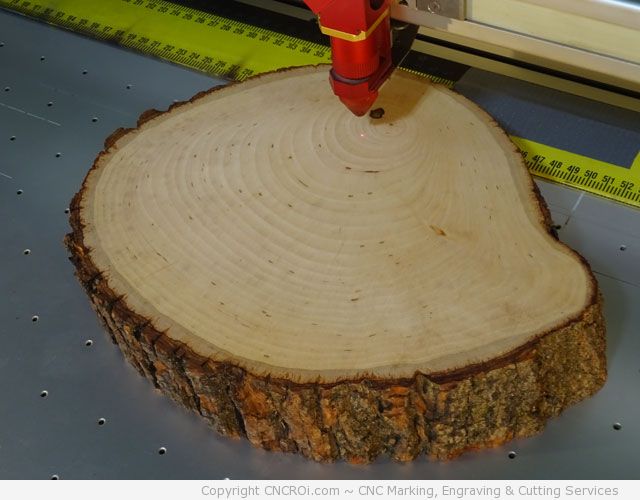 cnc-laser-wood-log-1 CNC Laser Engraving A 50th Anniversary Log