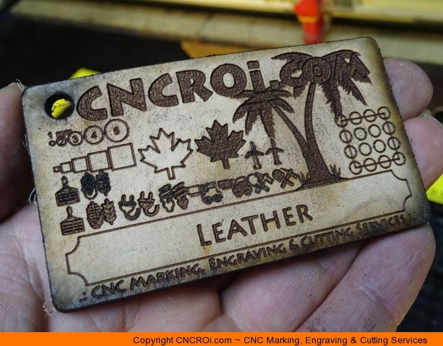 CNC Laser Engraving & Cutting Custom Leather Patches on Vimeo