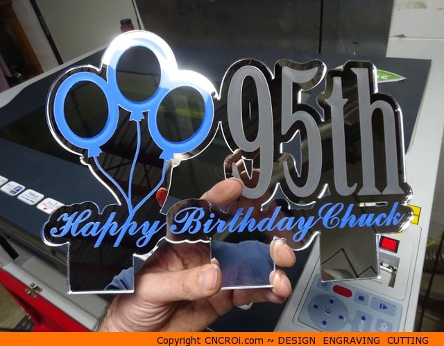 custom-cake-topper-1 Custom 95th Birthday Cake Topper: CNC Laser Engraving & Cutting