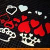 custom-hearts-x3-100x100 Cross Filled Heart Shape (0137)