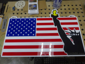 usa-american-flag-xxxxx1-300x225 Custom United States American USA Flag: Acrylic Inlay Sign Start to Finish