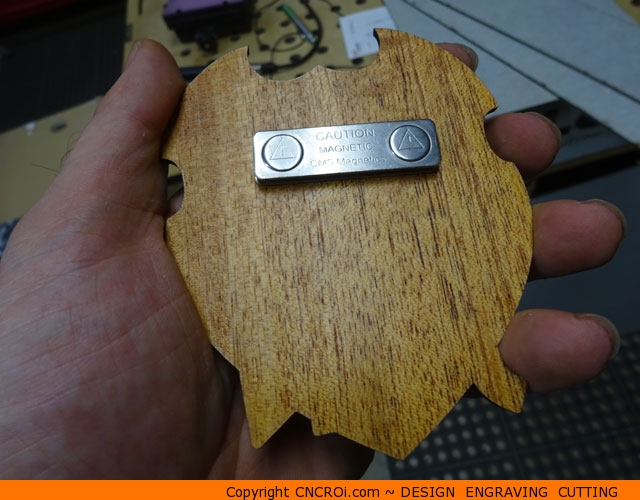 wood-name-badge-1 Custom Wooden Name Badge: Thick Wood Veneer