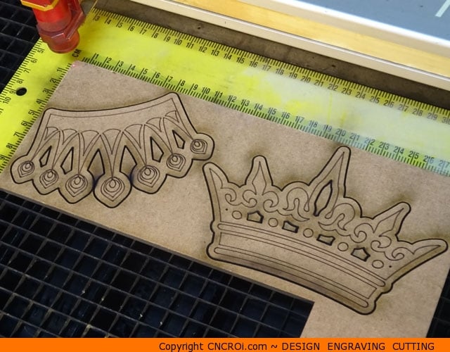 custom-crown-king-1 Custom Wooden Royal Crowns: 1/4" (6 mm) Scrap MDF Design 0160 - 0161