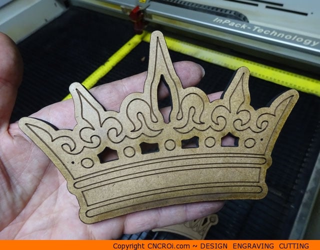 custom-crown-king-1 Custom Wooden Royal Crowns: 1/4" (6 mm) Scrap MDF Design 0160 - 0161