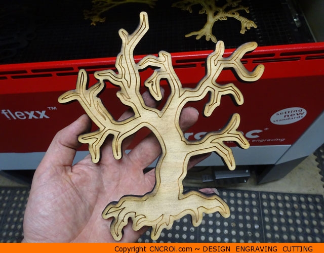 tree-ornament-1 Halloween Dead Tree Shapes: 1/4" (6 mm) Rough Plywood  Design 0157-0159