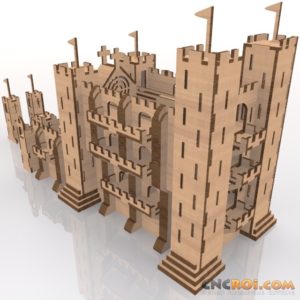 medieval-castle-laser-cut-kit-2-300x300 Medieval Castle Wood Model Kit