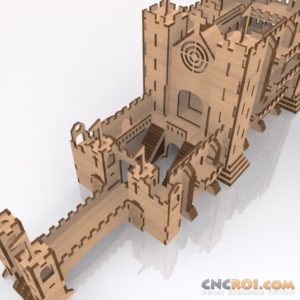 medieval-castle-laser-cut-kit-5-300x300 Medieval Castle Wood Model Kit