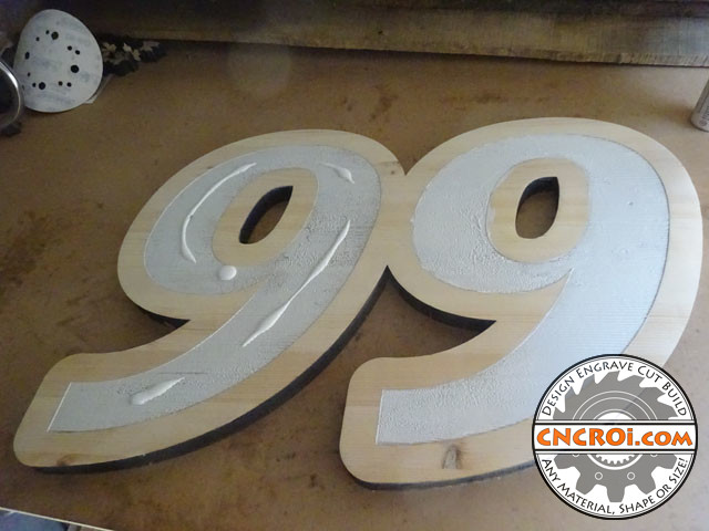 house-number-pine-1 Country House Number Sign: Paint Filled CNC Laser Engraving & Cutting Pine