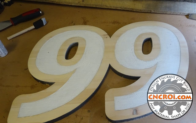 house-number-pine-x3-640x400 Country House Number Sign: Paint Filled CNC Laser Engraving & Cutting Pine