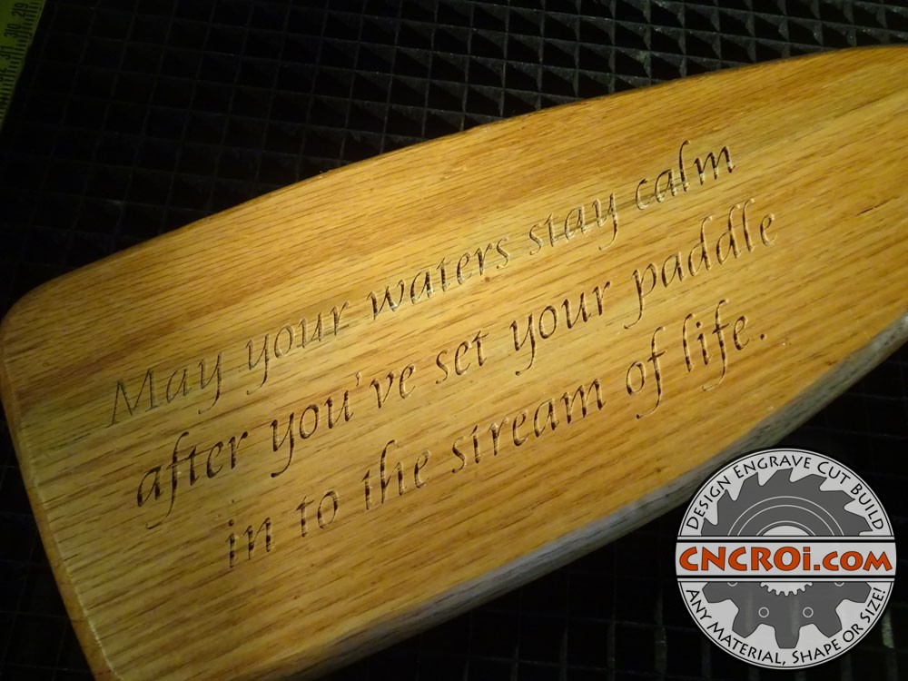 hand-made-paddle-6 Hand Made Canoe Paddle: Laser Branding Solid Oak