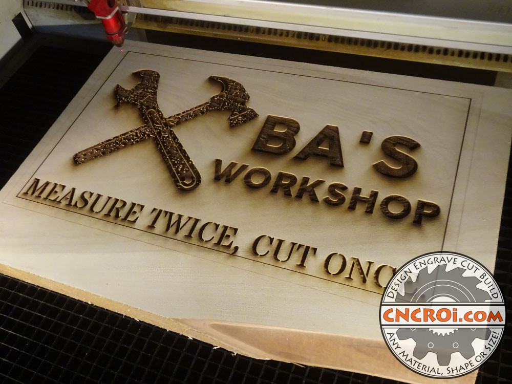 workshop-signage-1 Custom Workshop Sign: Kiln Dried Poplar Signage