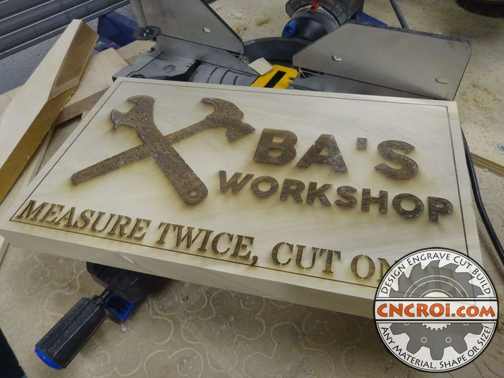 workshop-signage-1 Custom Workshop Sign: Kiln Dried Poplar Signage