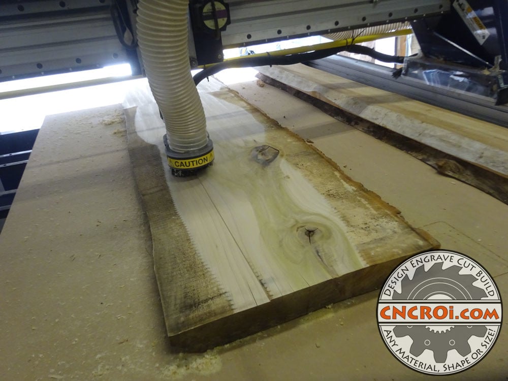 tulip-wood-cleanup-1 How to Clean Wood: CNC Routing Tulip Live Edge Slab