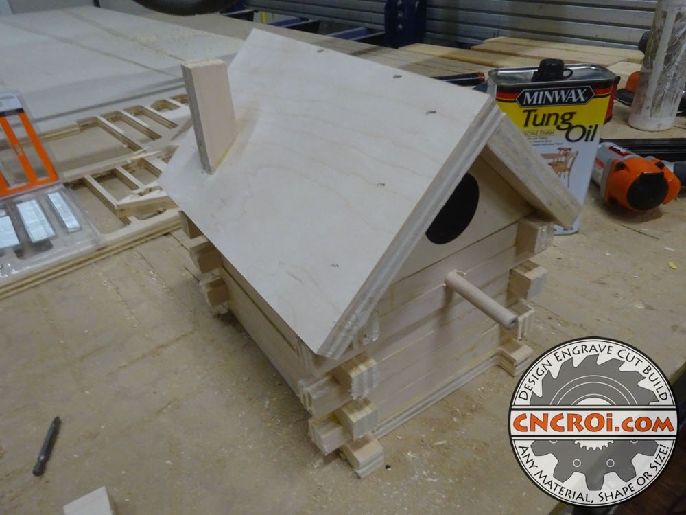custom-birdhouse-1 Bird House Prototype: CNC Routering 3/4" Maple Plywood