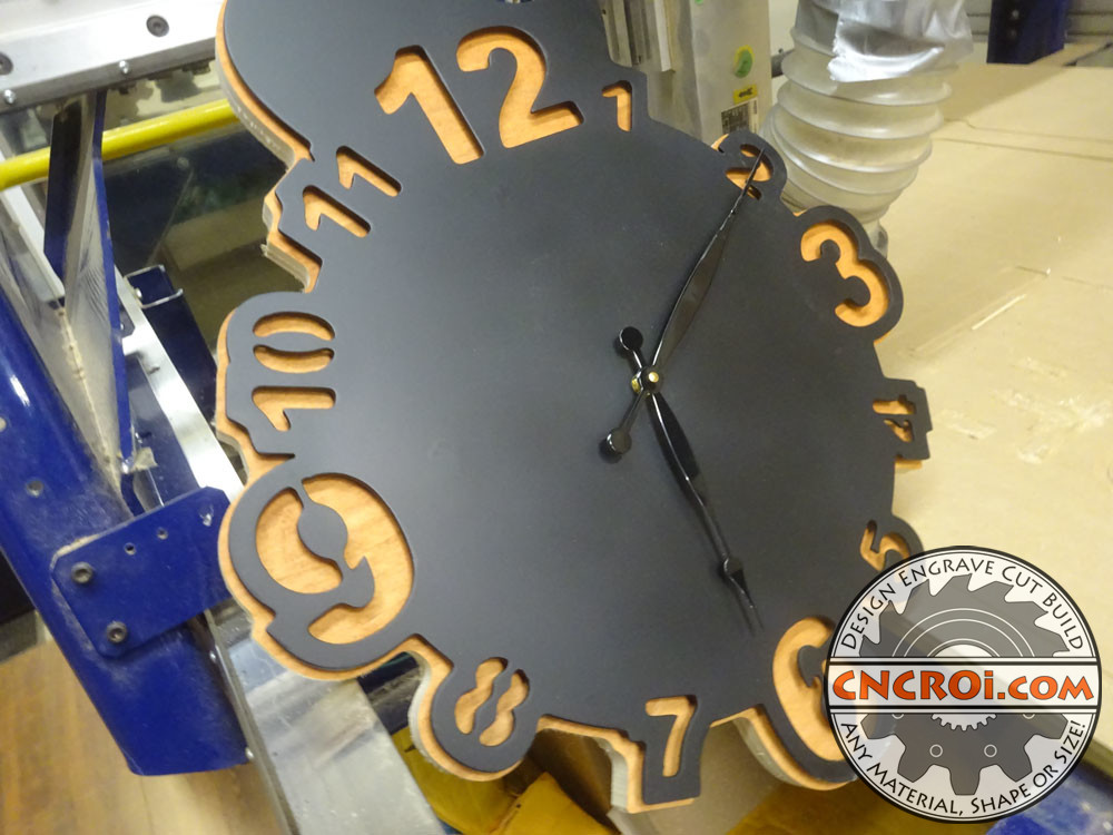 custom-guitar-clock-1 Custom Guitar Clock: 12 ga Mild Steel, 3/4" Plywood