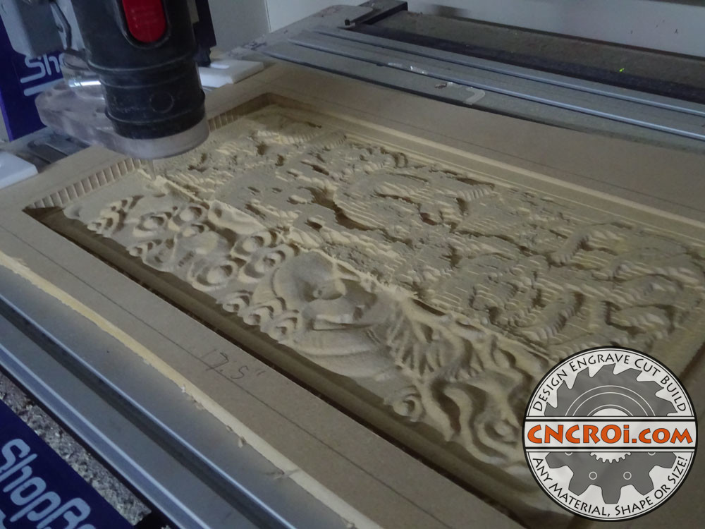dragon-carving-1 Custom Dragon Carving: CNC Carved MDF Relief Pattern