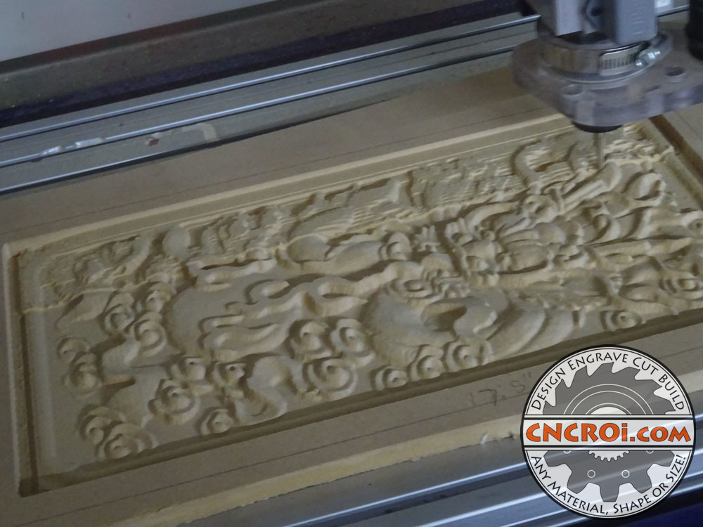 dragon-carving-1 Custom Dragon Carving: CNC Carved MDF Relief Pattern
