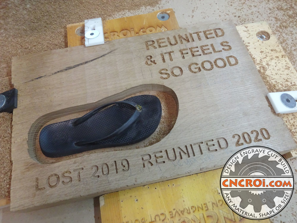 novelty-plaque-1 Sandal Novelty Plaque: Solid Oak