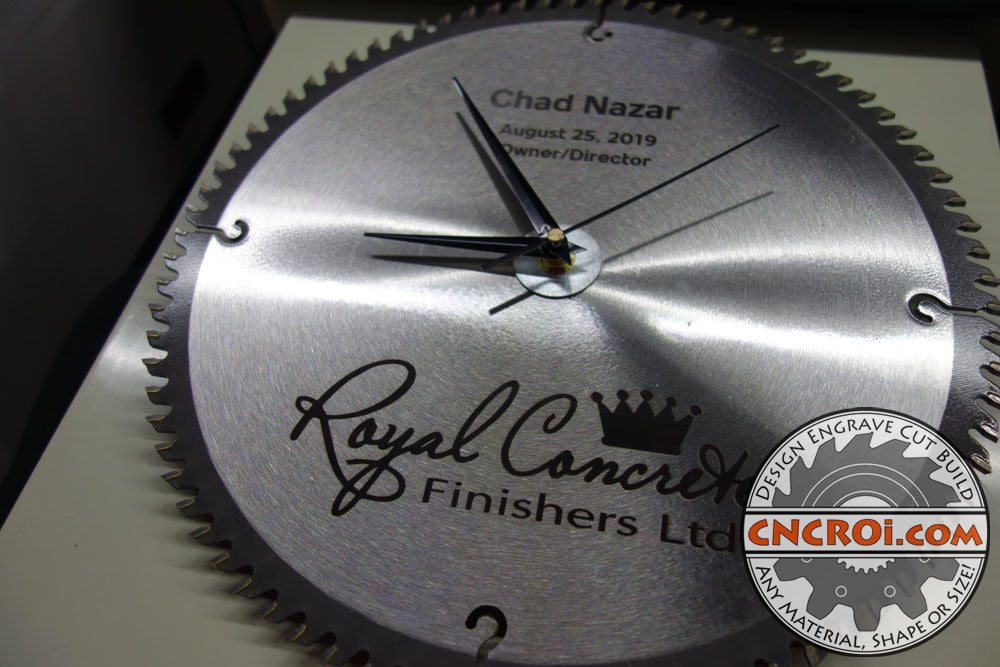 carbide-saw-etching-1 Two Custom Carbide Saw Clocks