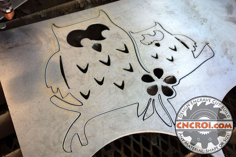 custom-steel-owls-1 Custom Steel Owls: Plasma Cutting 12 ga Hot Rolled Steel