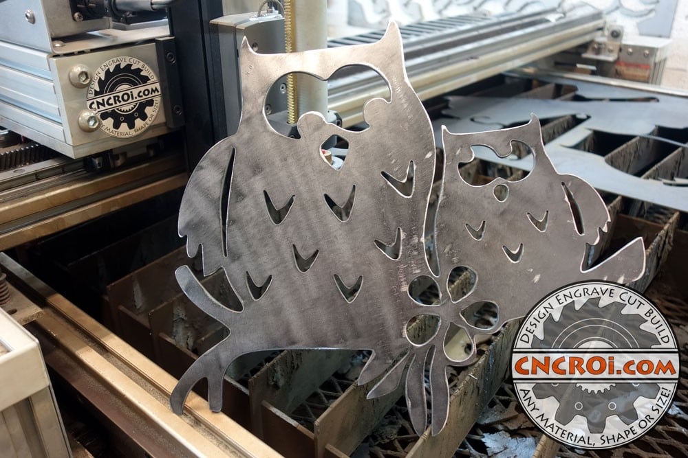 custom-steel-owls-1 Custom Steel Owls: Plasma Cutting 12 ga Hot Rolled Steel