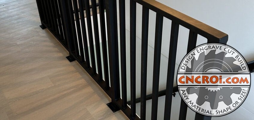 custom-hand-rail-xx8-848x400 Custom Steel Hand Rail: FCAW & SMAW Welding