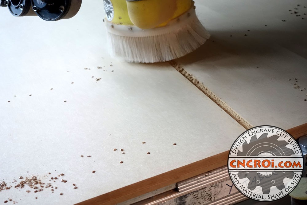 custom-cork-board-1-1 Custom Corner Shelving & Cork Board: CNC Routering 5/8" MDF