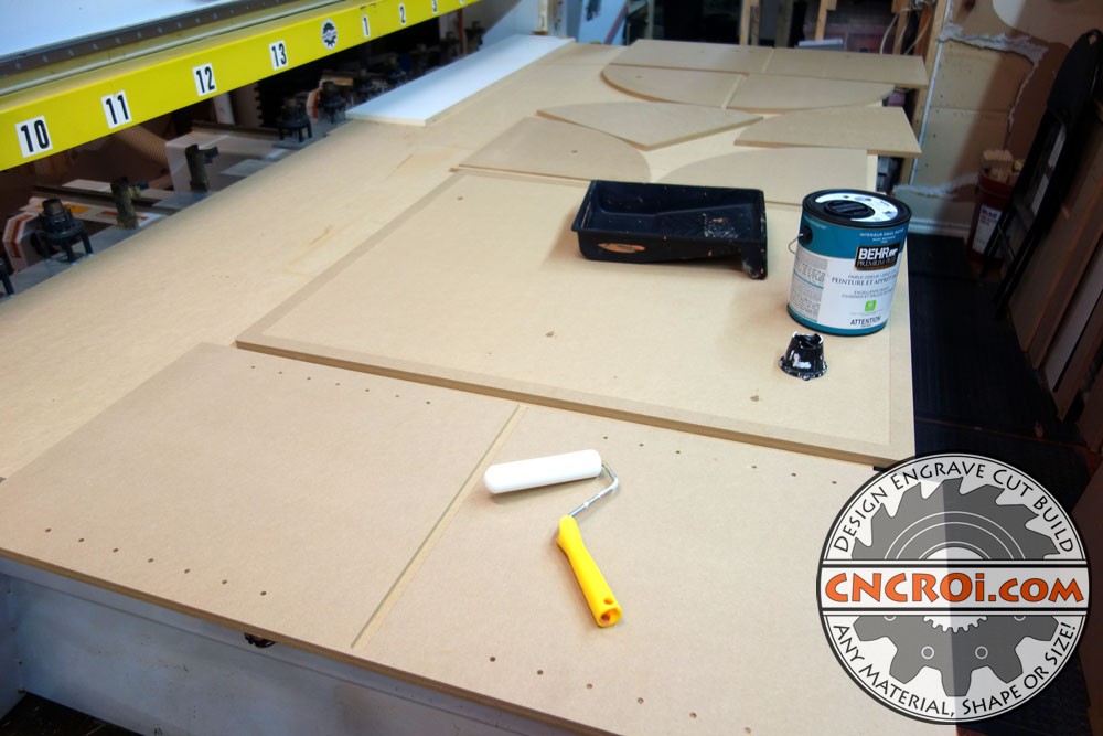 custom-cork-board-1-1 Custom Corner Shelving & Cork Board: CNC Routering 5/8" MDF