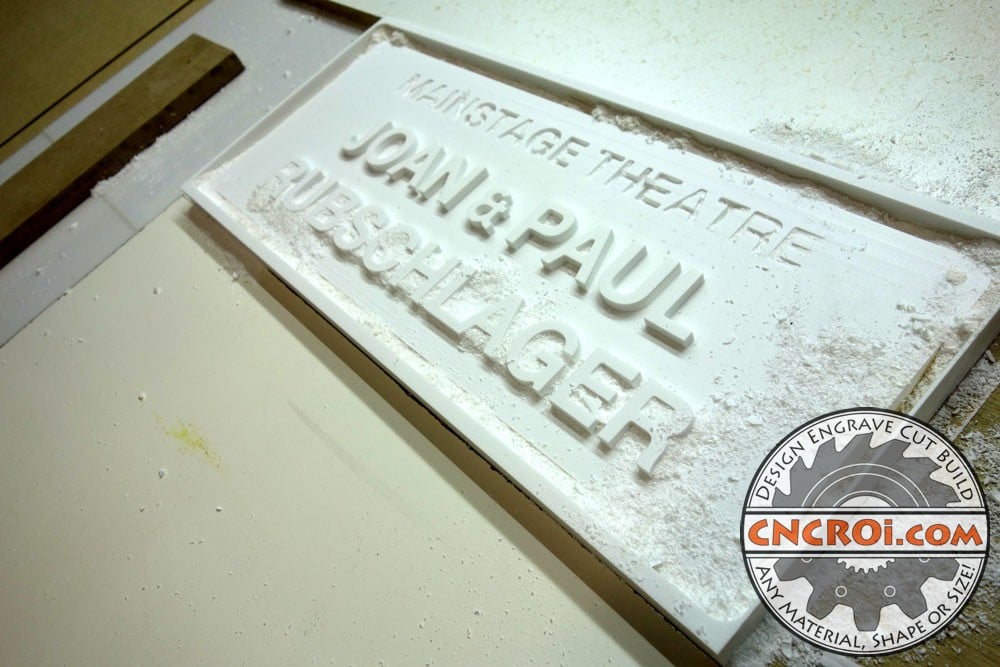 solid-surface-plaques-1 Custom Solid Surface Plaques: 1" Thick Glacier White Corian Carving