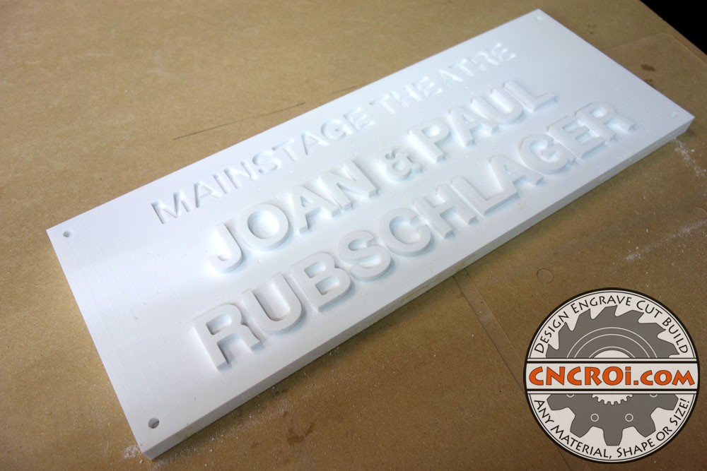 solid-surface-plaques-1 Custom Solid Surface Plaques: 1" Thick Glacier White Corian Carving