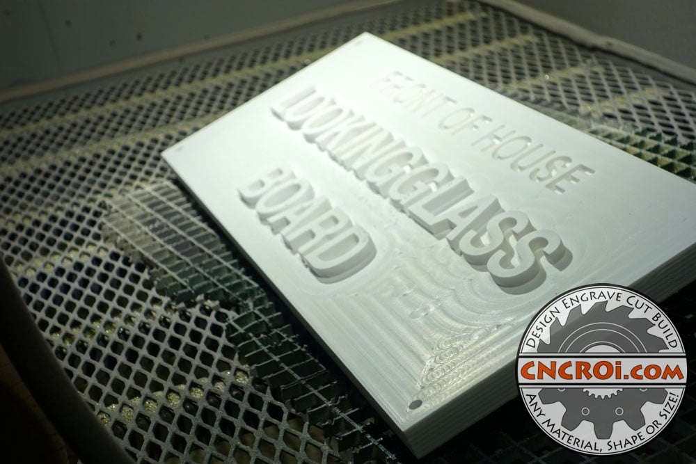 solid-surface-plaques-1 Custom Solid Surface Plaques: 1" Thick Glacier White Corian Carving