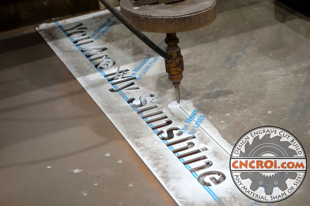 underwater-sign-1 Underwater Metal Signs: Waterjet Cut 11ga 316SS #4 Finish