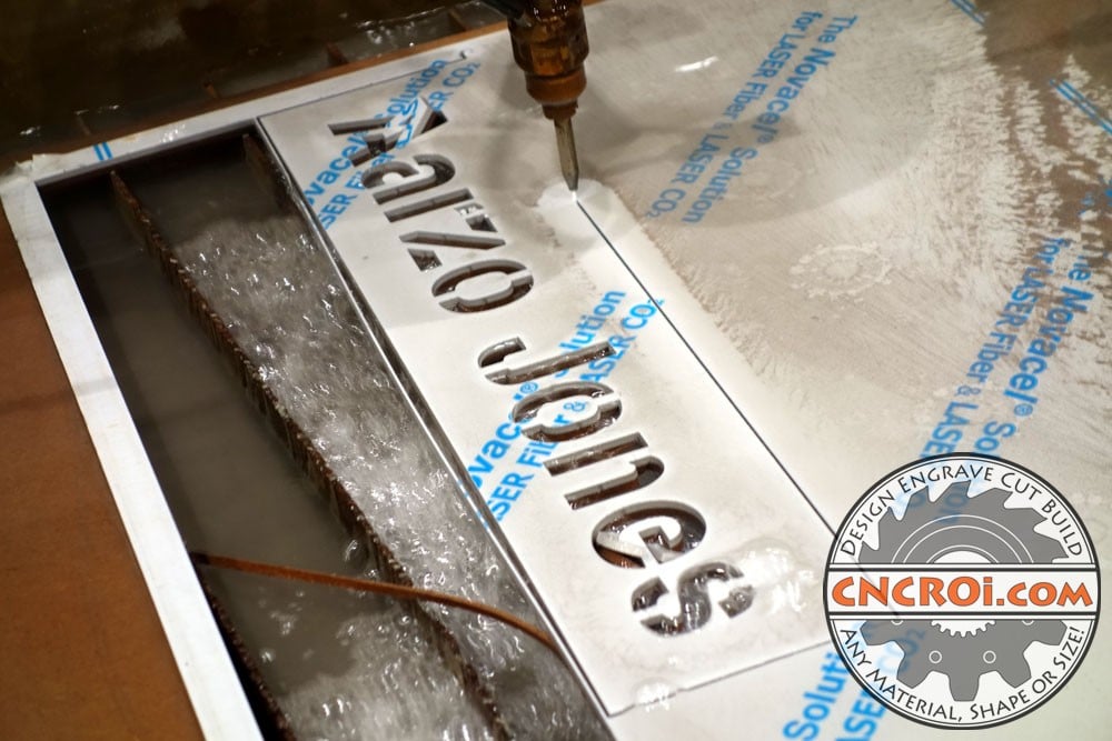 underwater-sign-1 Underwater Metal Signs: Waterjet Cut 11ga 316SS #4 Finish